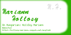 mariann hollosy business card