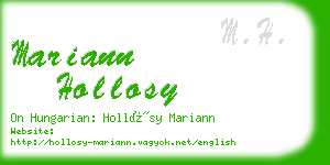 mariann hollosy business card